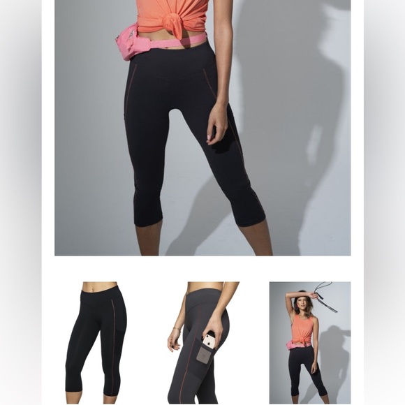 All Day Alba Emma Cropped Legging Resort Apparel in Midnight Black Size Small - Picture 4 of 17